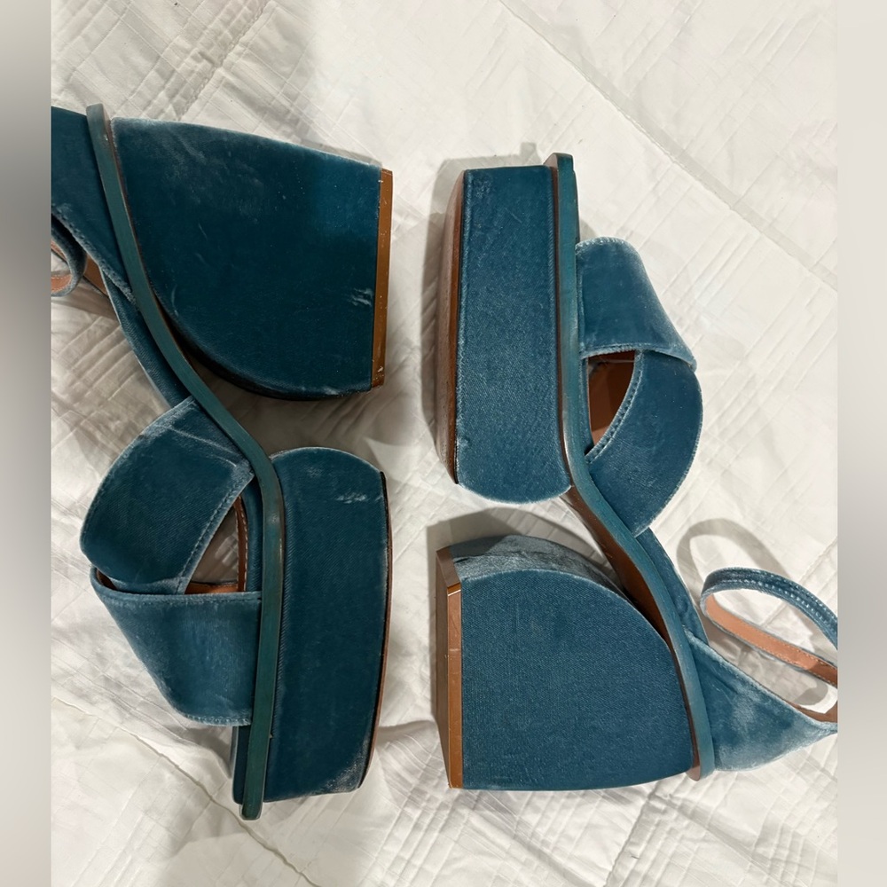 Zimmermann Velvet Blue Sandals - Picture 10 of 12